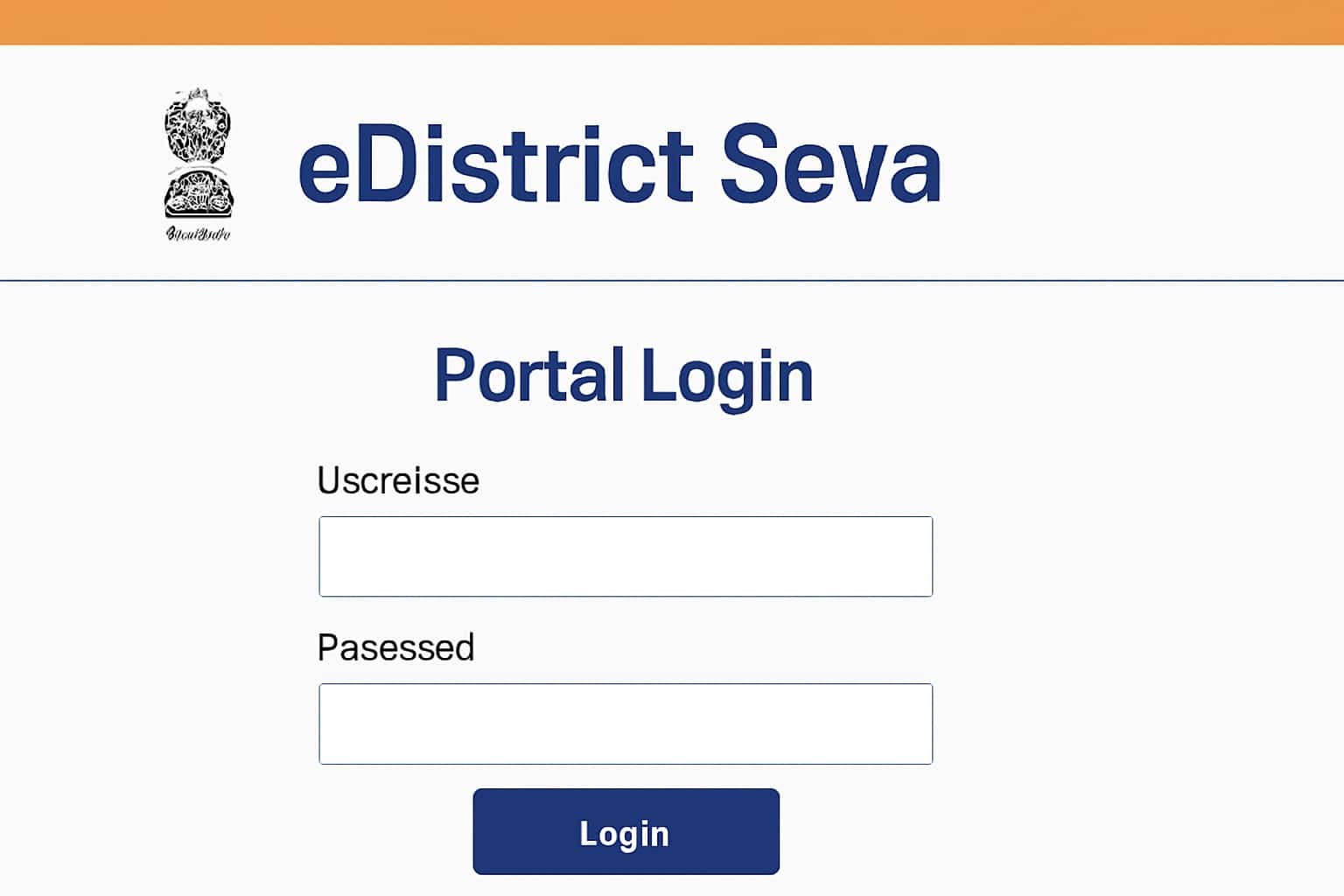 Portal Login for eDistrict Seva - Details