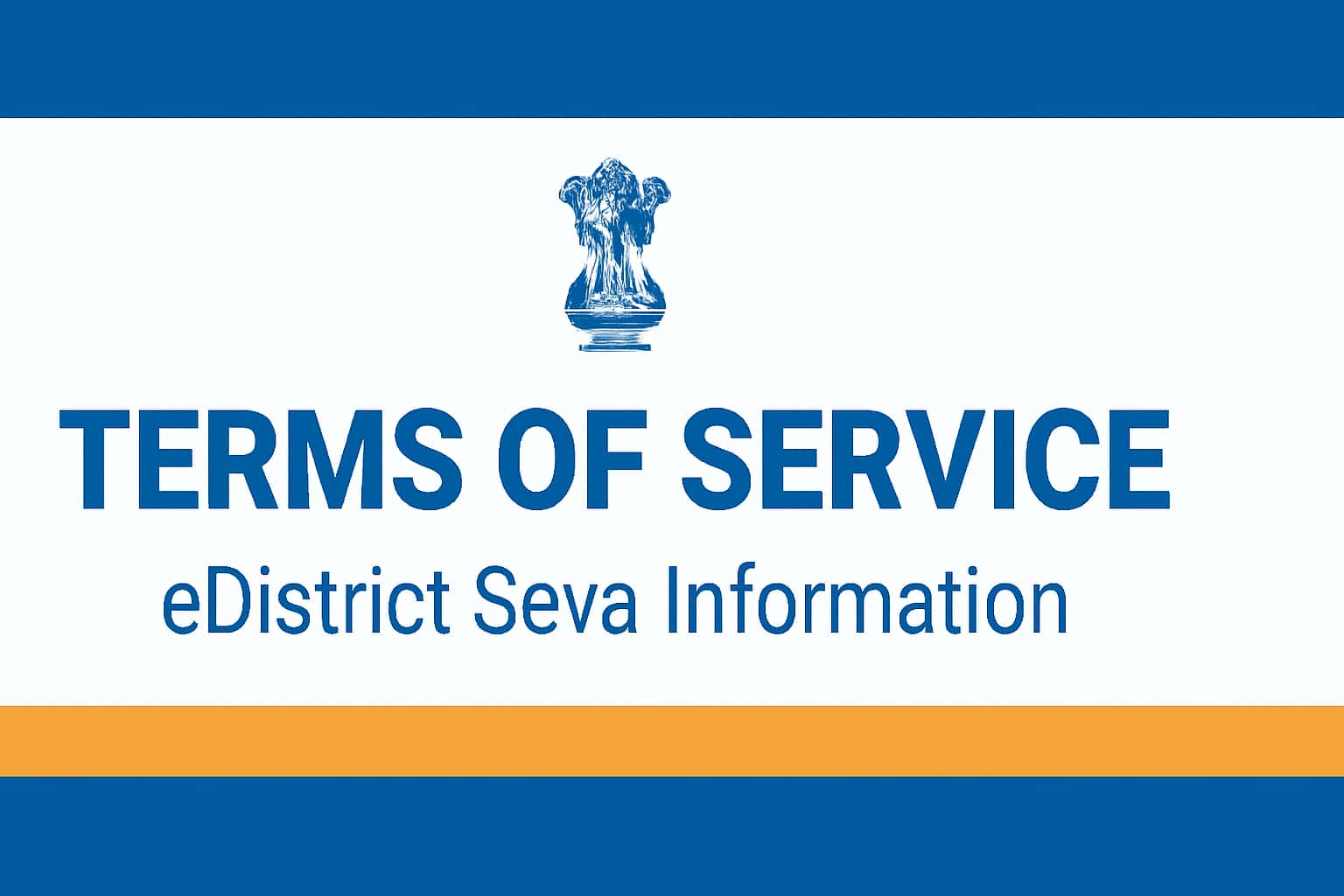 Terms of Service for eDistrict Seva Information